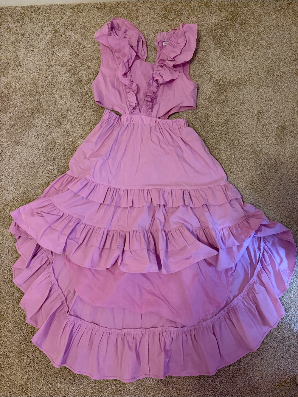 Habitual Lavender Tiered Maxi Dress